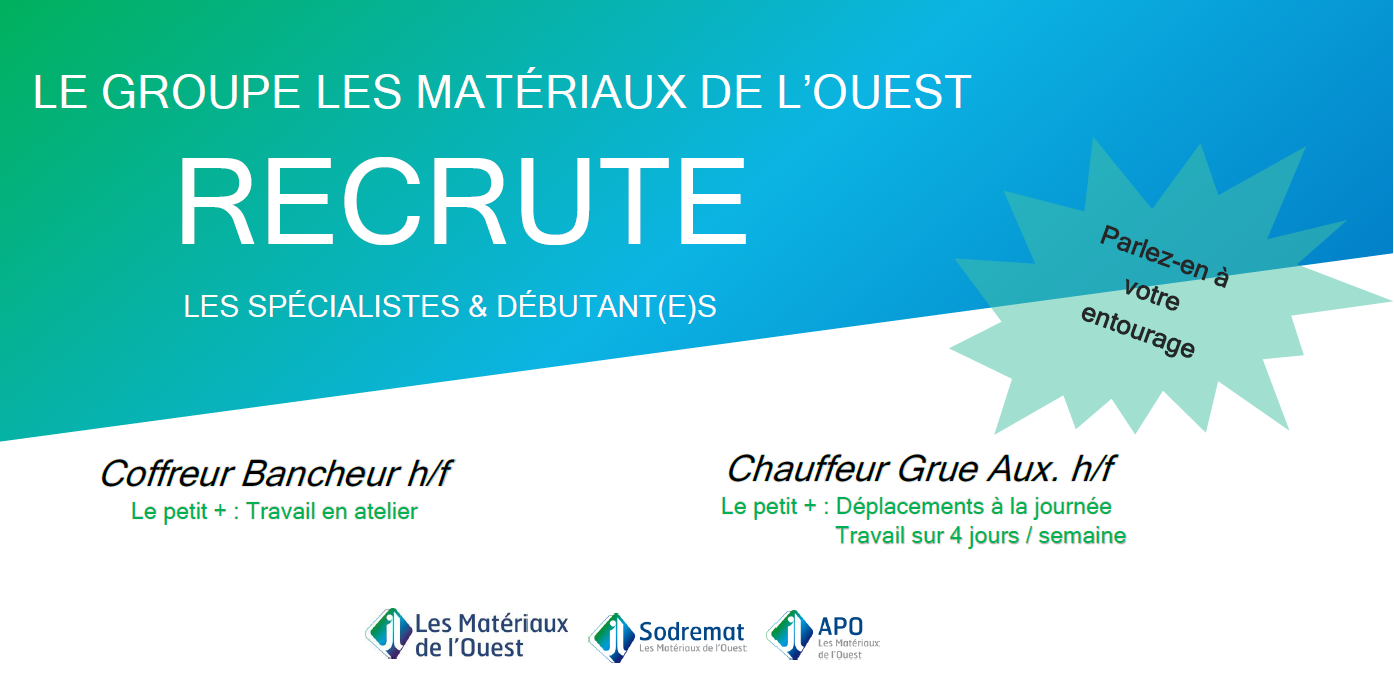 Materiaux De Louest Gros Oeuvre Bretagne SITE Recrutement